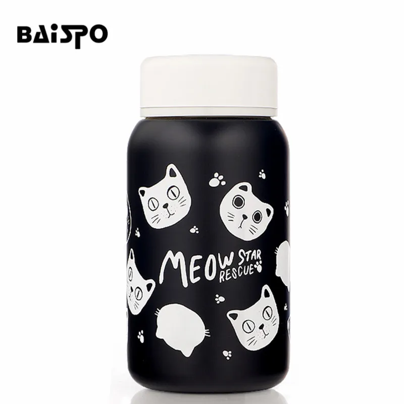

BAISPO Cartoon Mini Thermos Vacuum Stainless Steel Thermos Insulation Cup Insulation Roller Tea Coffee Mugs kid Gift
