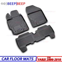 Автомобильные коврики для Toyota Yaris 2006-2010, автомобильные коврики, автомобильные коврики, водонепроницаемые, пыленепроницаемые, Нескользящие, для стайлинга автомобиля, украшение интерьера