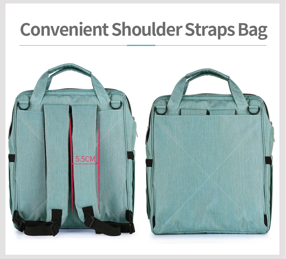 Insular Double Shoulders Large Capacity Backpack Multi-functional Waterproof Mummy Bag Mummy Travel Backpack Diaper Bag