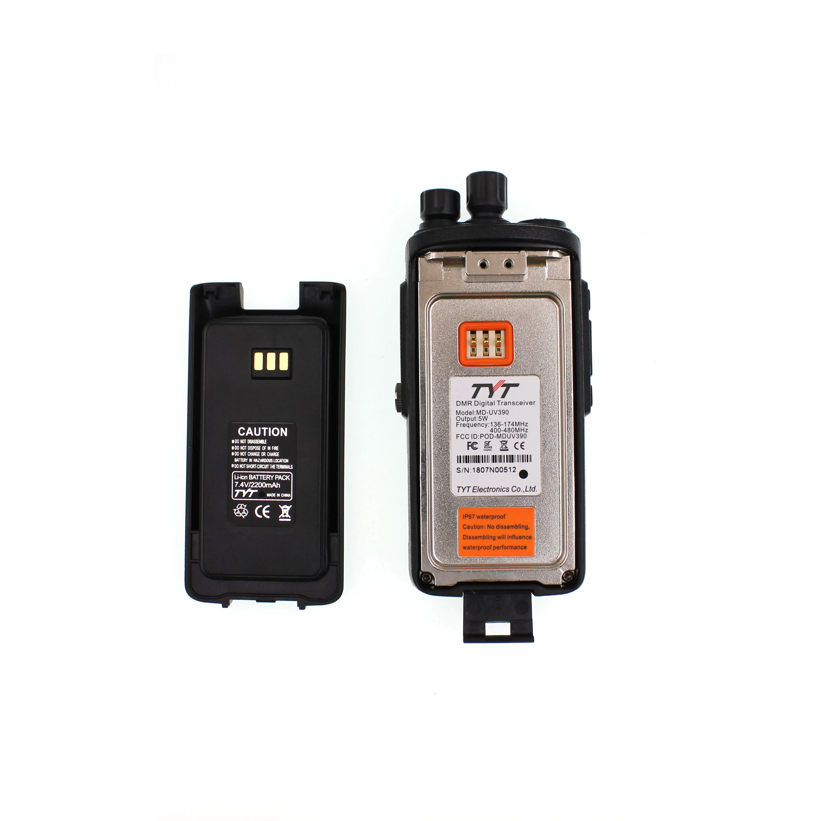  TYT MD-UV390 DMR Digital Walkie Talkie UV390 IP67 impermeable doble banda UV transceptor GPS opcion