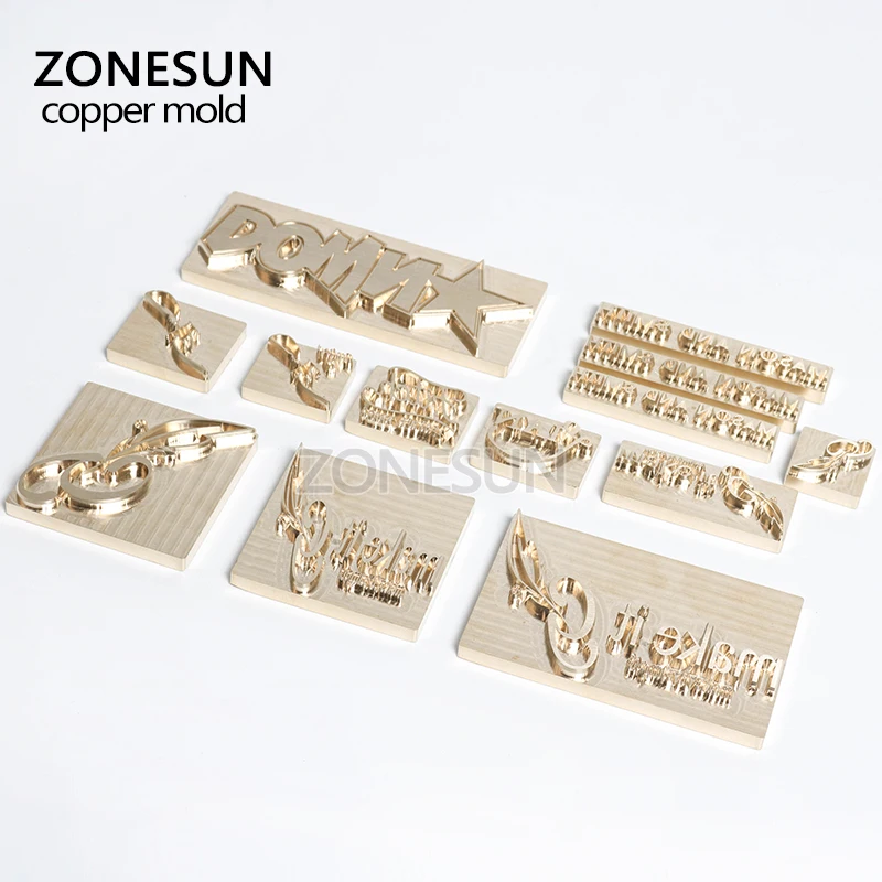 ZONESUN заказной горячий латунный штамп брендинг железная форма логотип