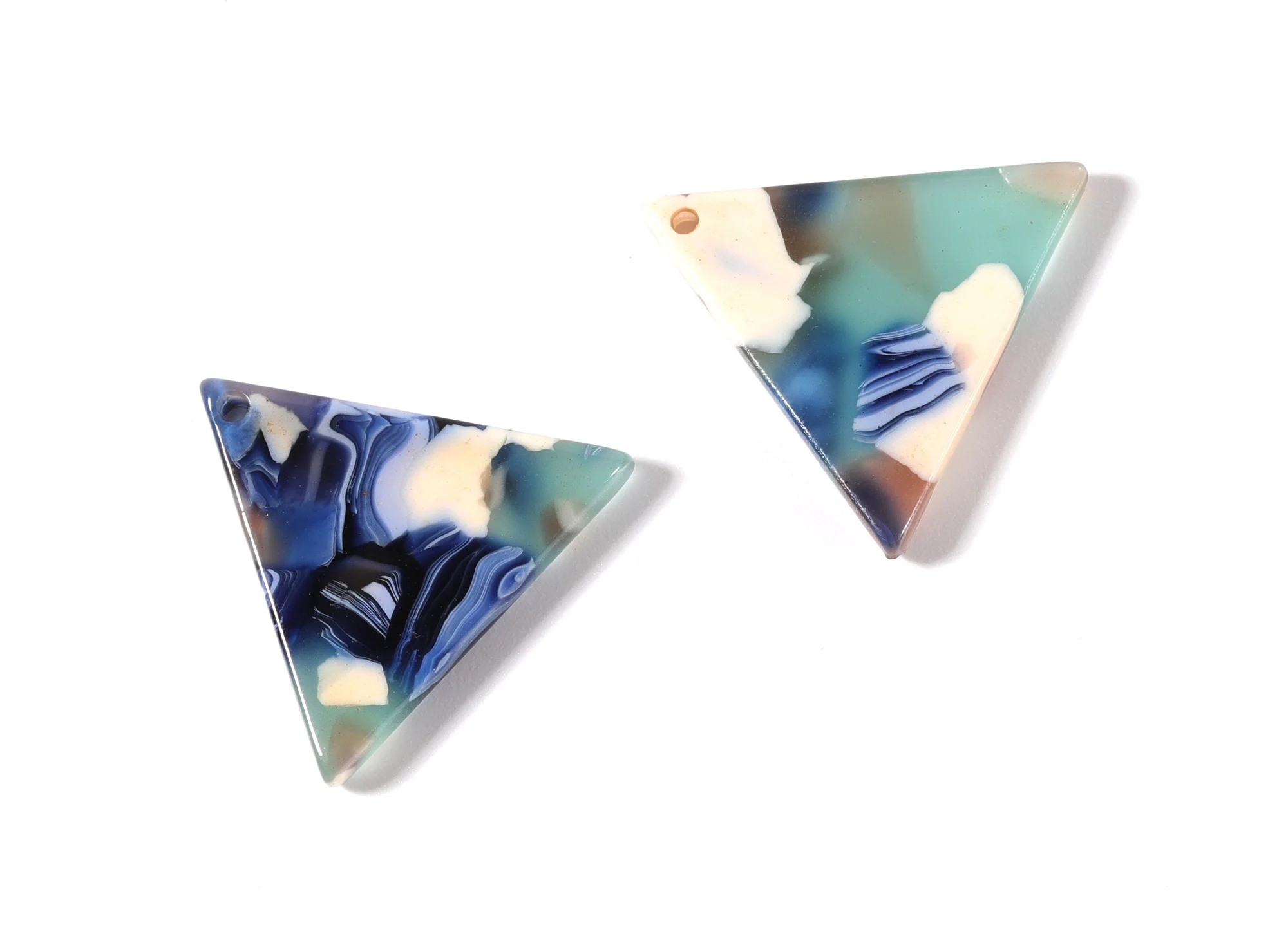 

Acetate Acrylic Earring Charms - Triangle Shaped Pendant Earrings - Jewelry accessories - 6pcs/lot - 19x22x2.5mm - AC1042