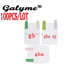 100 шт/партия Горячая пластиковая прозрачная для GBP Защитная пленка для экрана для gbagbcgba SP защитная пленка игровая консоль мальчик цвет заранее