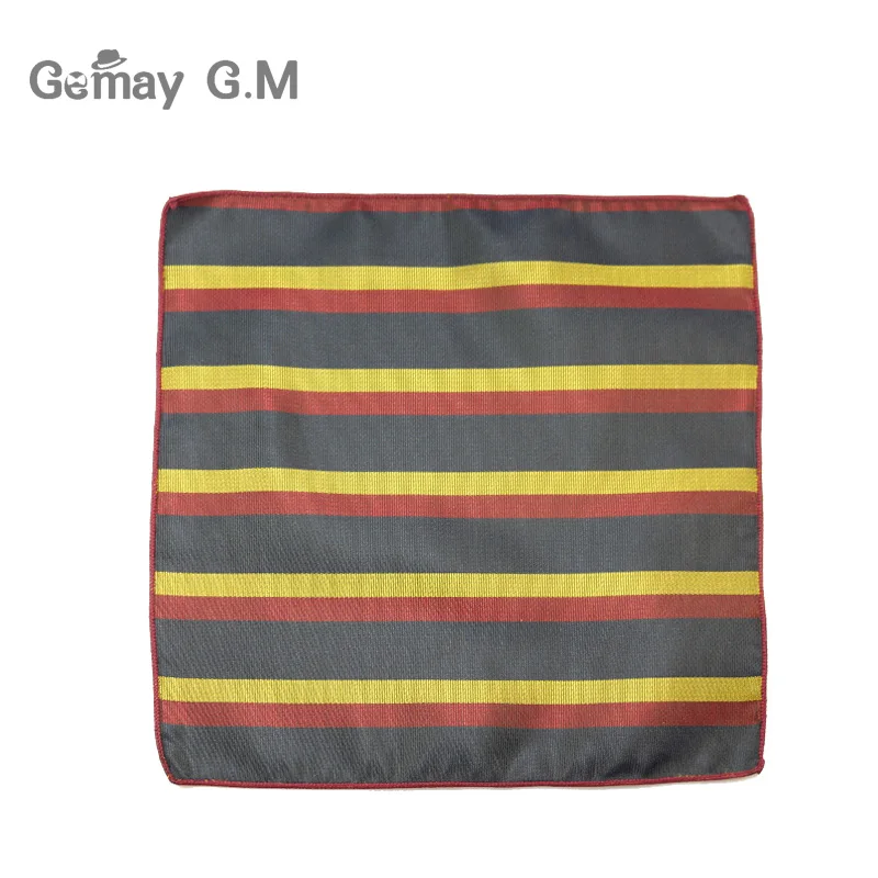 New Men/'s Polyester Woven pocket square hankie only beige pin stripes formal