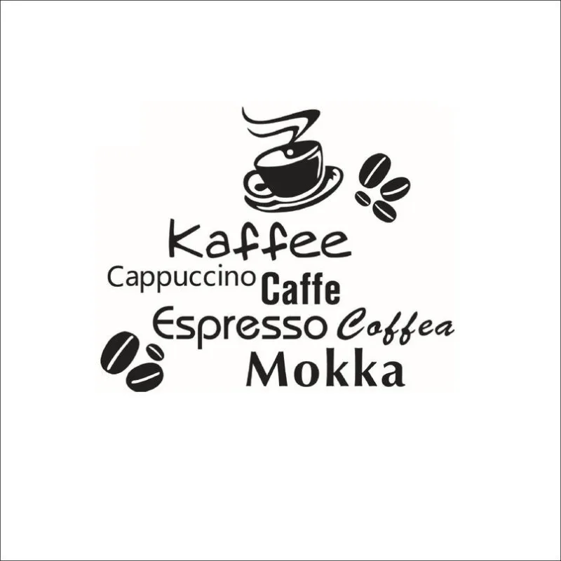 Декоративные настенные наклейки для кофейного ресторана | Дом и сад