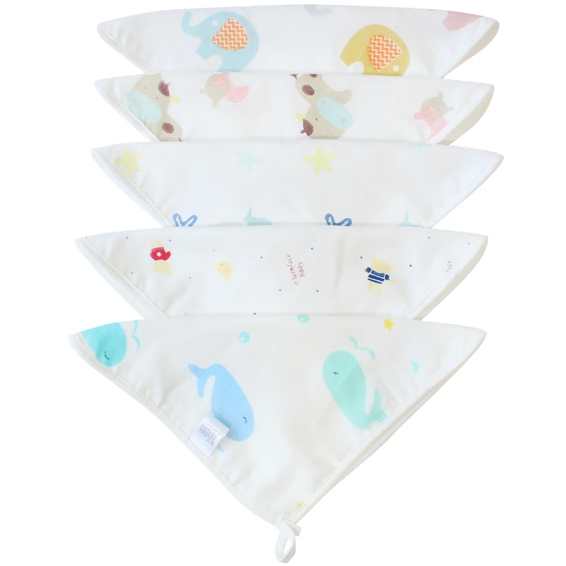  5 Pcs Baby Bath Towel Set For Newborns Cotton Muslin Bamboo Fiber Terry Kids Square Handkerchief Ch