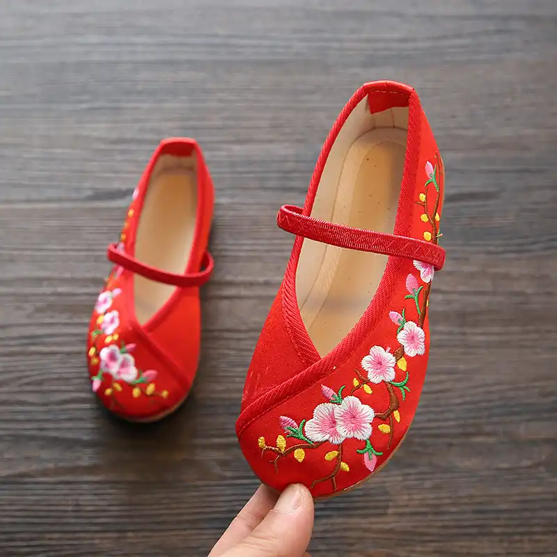 embroidered mary jane chinese shoes