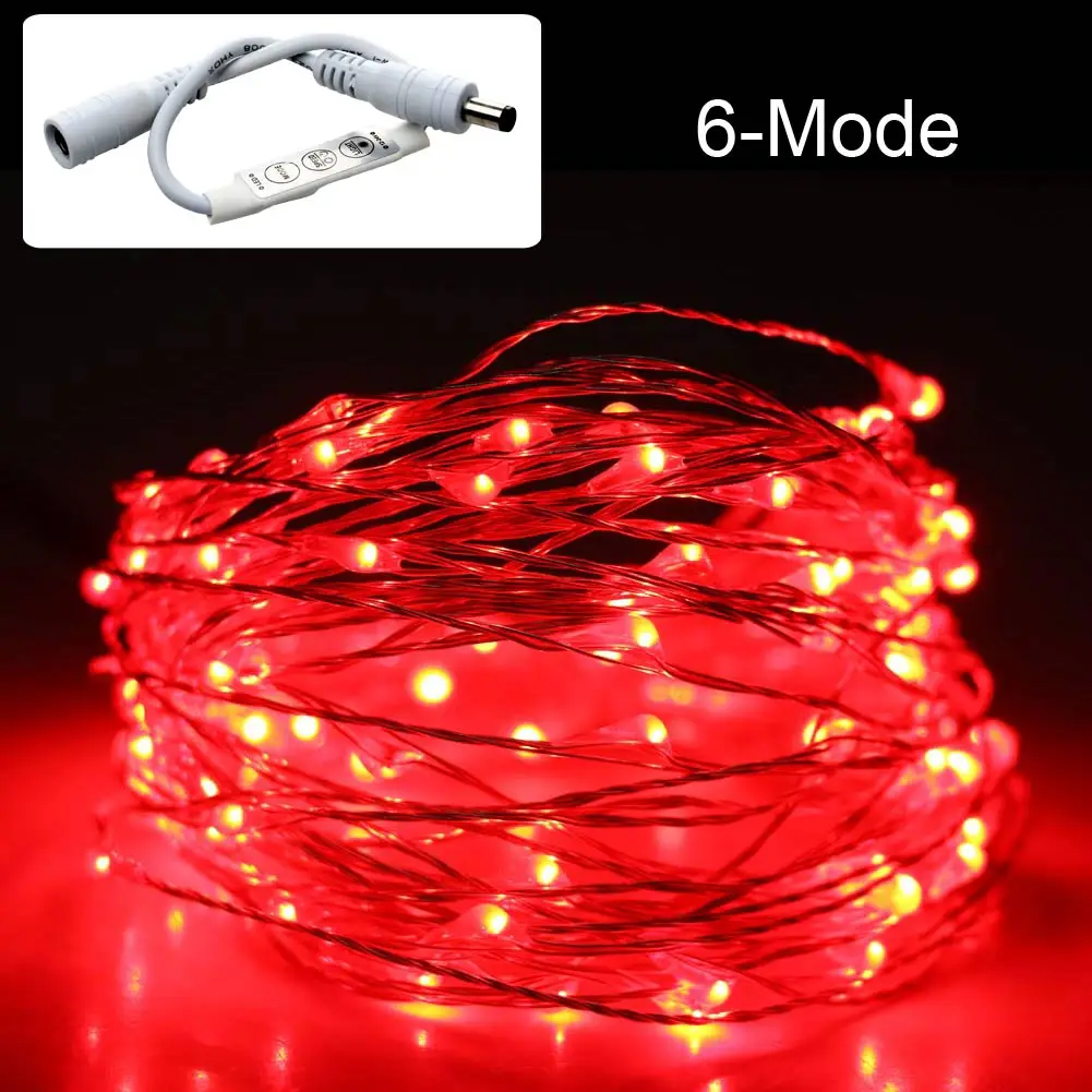 New 10M LED String lights with Dimming Controller Waterproof Holiday lighting For Fairy Christmas Tree Wedding Party Decoration