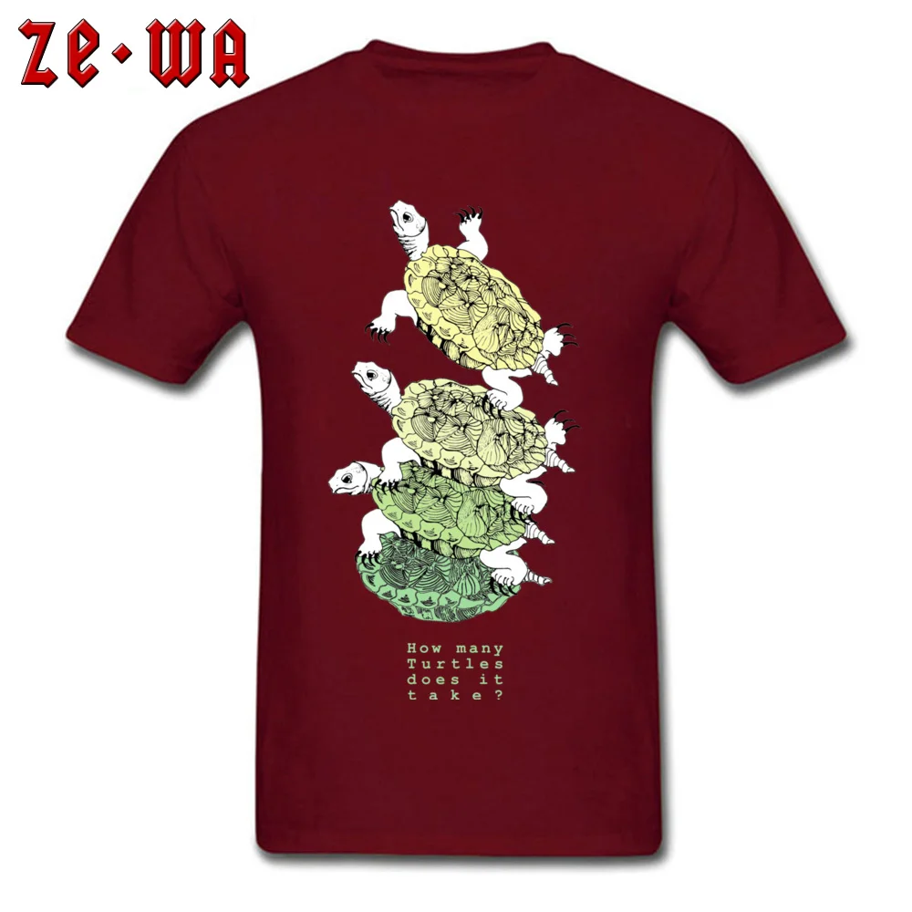  Boy T Shirts Casual Design T Shirt 100% Cotton Crew Neck Short Sleeve Family T Shirts Father Day Free Shipping How many turtles does it take maroon