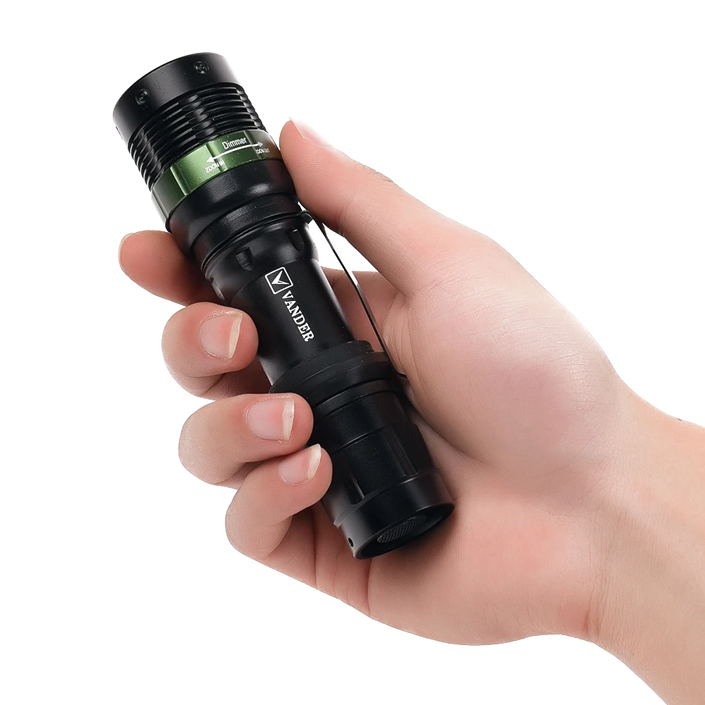 Vander Powerful CREE Led Flashlights Torches T6 Waterproof Tactical Flashlight 18650 Not Rechargeable LED Light Torch For Bike (9)