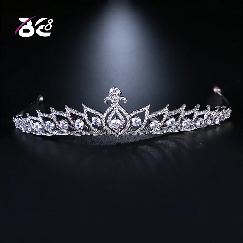 

Be 8 Shiny Leaf Shape Cubic Zirconia Tiara Wedding Hair Jewelry Bridal Crowns for Women&Girls Hair Accessories H066