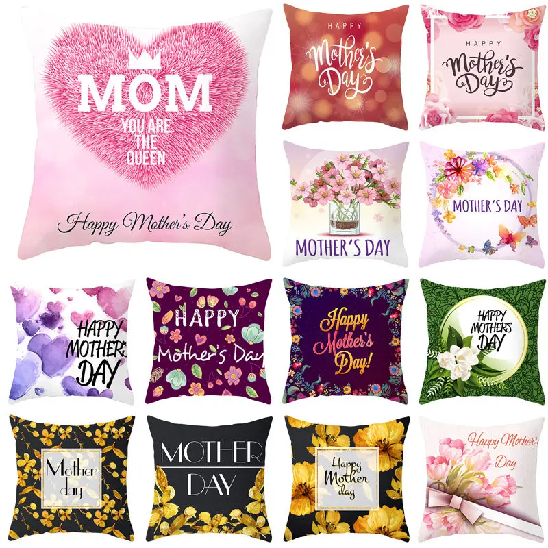 

Mother's Day Love Decorative Cushion Cover Pillow Pillowcase Polyester 45*45 Throw Pillow Home Decor Pillowcover 40837