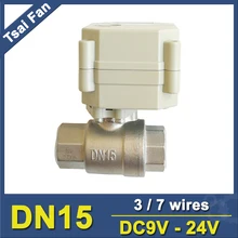 TF15-S2-C DC9V-24V 3/7 провода электрический запорный клапан SS304 1/" моторизованный шаровой клапан с индикатором положения металлическая Шестерня ce ip67