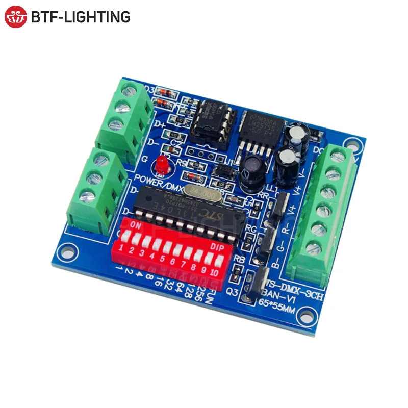 3CH 27CH светодиодный dmx512 плата контроллера DMX512 декодер для полосы светильник|switch