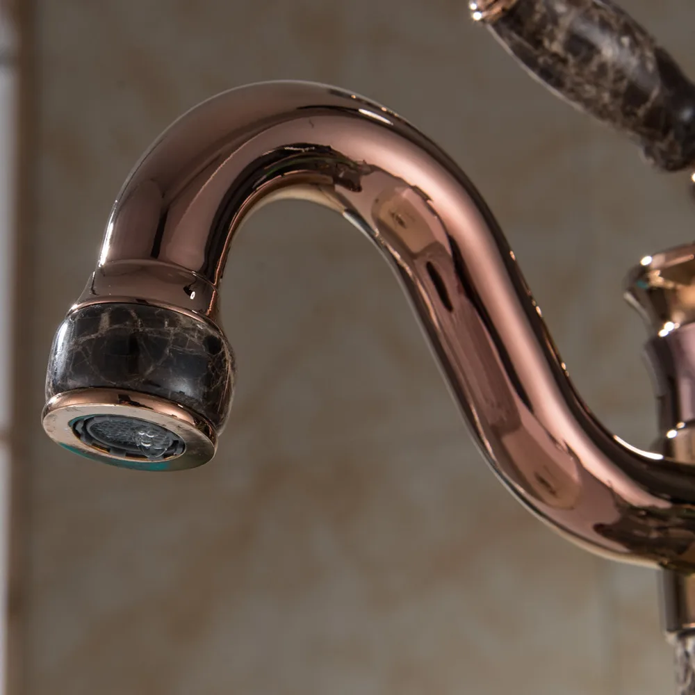 Artistic Bathroom Vessel Sink Faucet Single Lever Swivel Spout Basin Faucet Deck Mounted Bathroom Kitchen Mixer Tap Hot Cold Tap17
