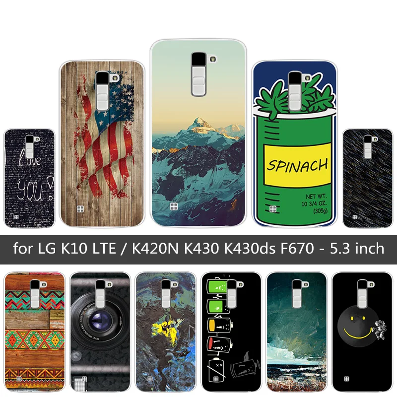 Роскошный мягкий ТПУ чехол на заднюю панель для LG K10 Lte K 10 M2 K410 K420N K430DS F670 двойной
