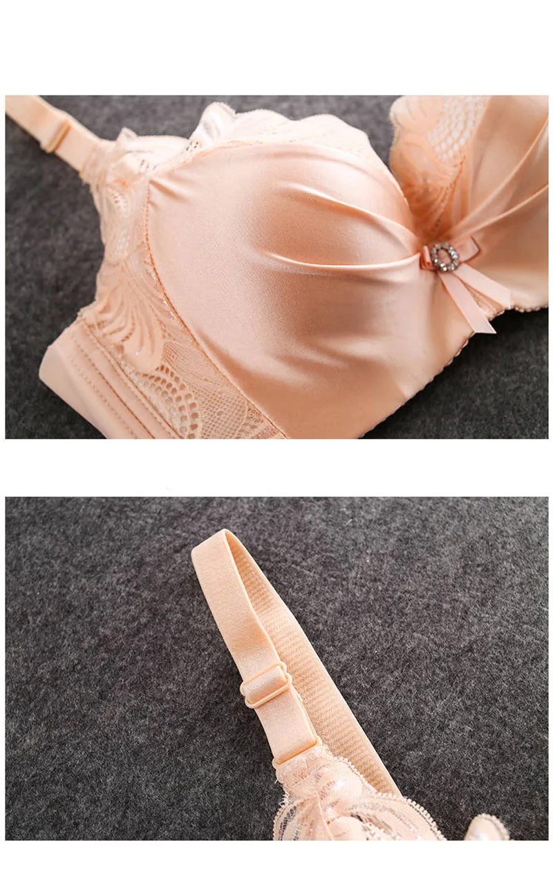 Avoid Chest Sagging Push Up Wire Free Women Bra Set  Lingerie Small Breast Female Underwear bra sets
