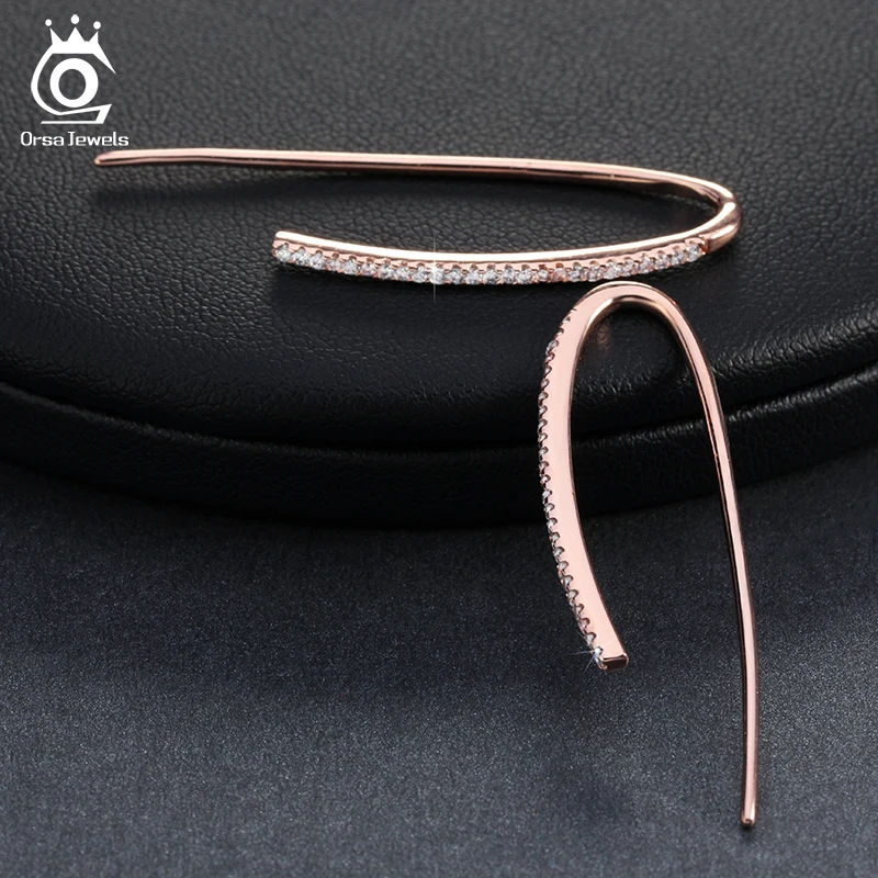 ORSA JEWELS 2019 новые экологичные красивые серьги цвета розового золота для женщин