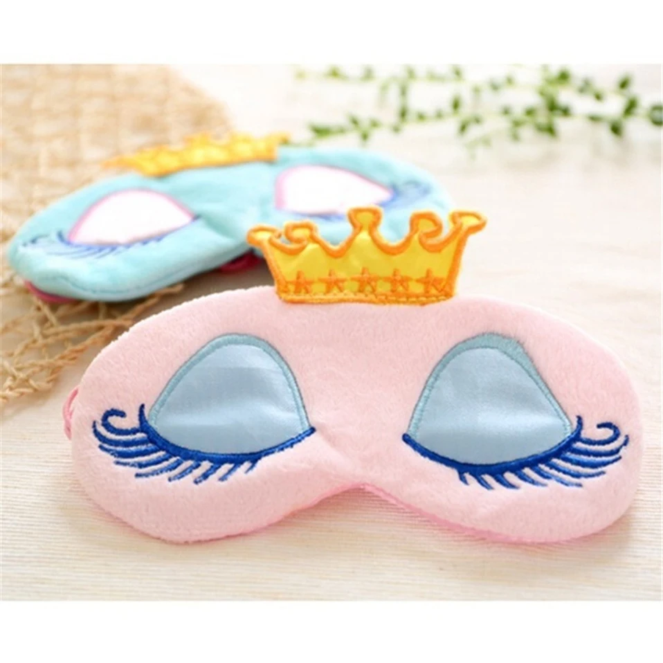

1Pcs Cute Eyes Cover Princess Crown Style Travel Sleeping Blindfold Shade Eye Mask Home Party Little Gifts Party Favors
