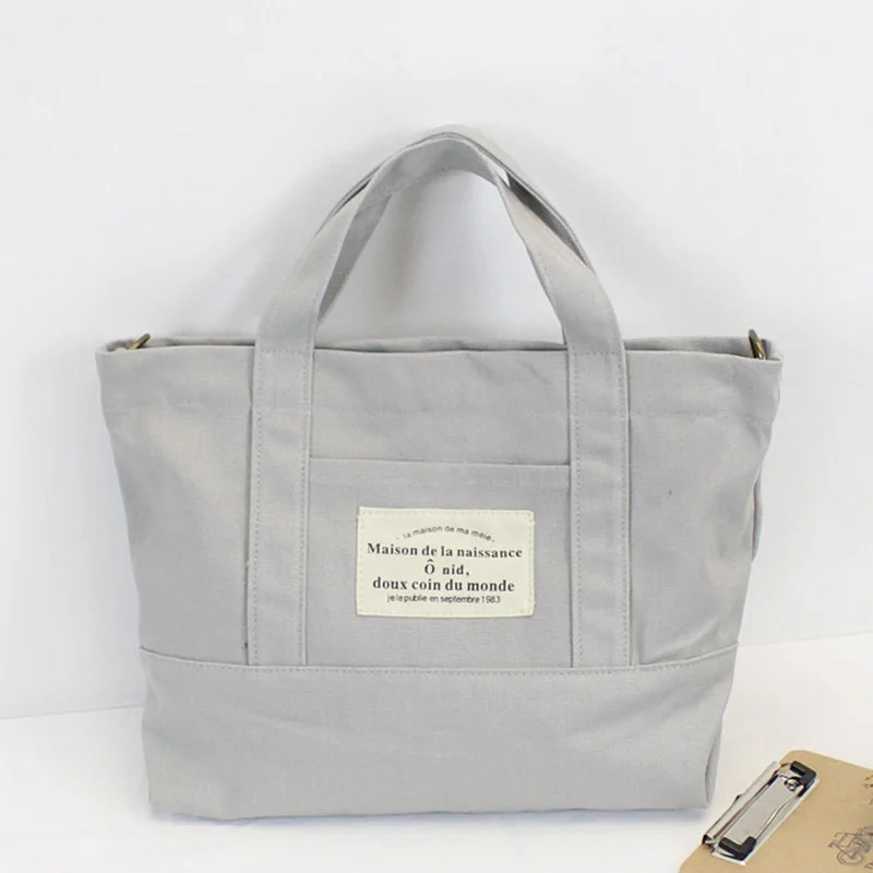 

Women Simple Casual Tote Shopper Bag Female Eco Reusable Canvas Shopping Bag Lady Shoulder Messenger Bag Large Capacity Handbag