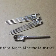 10 шт. 5 мм RGB Ультра яркий светодиодный общий катод 3,1-3,3 в красный, зеленый, синий три цвета четыре фута семь огней