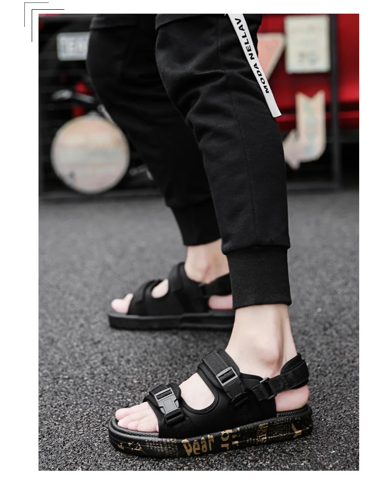 Модные сандалии; Мужская Летняя Повседневная обувь; удобные пляжные сандалии из эластичной ткани; мужские легкие дышащие сандалии; NANLX2