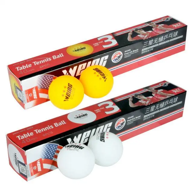 Настольный теннис(мяч для пинг-понга) бесшовные три звезды 40 мм, 6 одна коробка, качественный бренд стоит выбрать