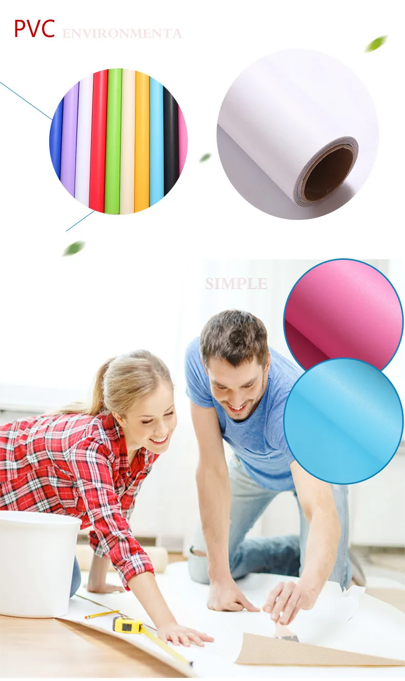 sólida papel de parede arte diy decalque