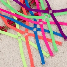 1cm Neon candy solid color elastic shoulder bra strap back cross slip-resistant underwear bra with /Fashion bra strap