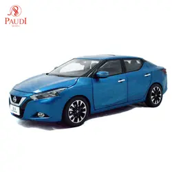 Модель Paudi 1/18 1:18 Масштаб Nissan lannia (Максима) 2015 Синий литой модельный автомобиль игрушка двери автомобиля открыть