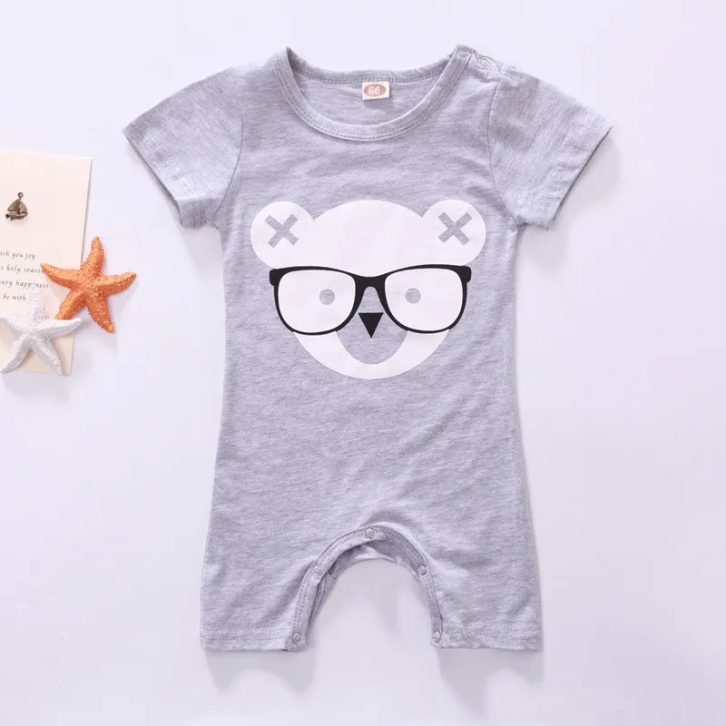 Bebé mamelucos bebé recién nacido Ropa de dibujos animados manga corta ropa de bebé ropa Infantil cuerpo Bebes mono