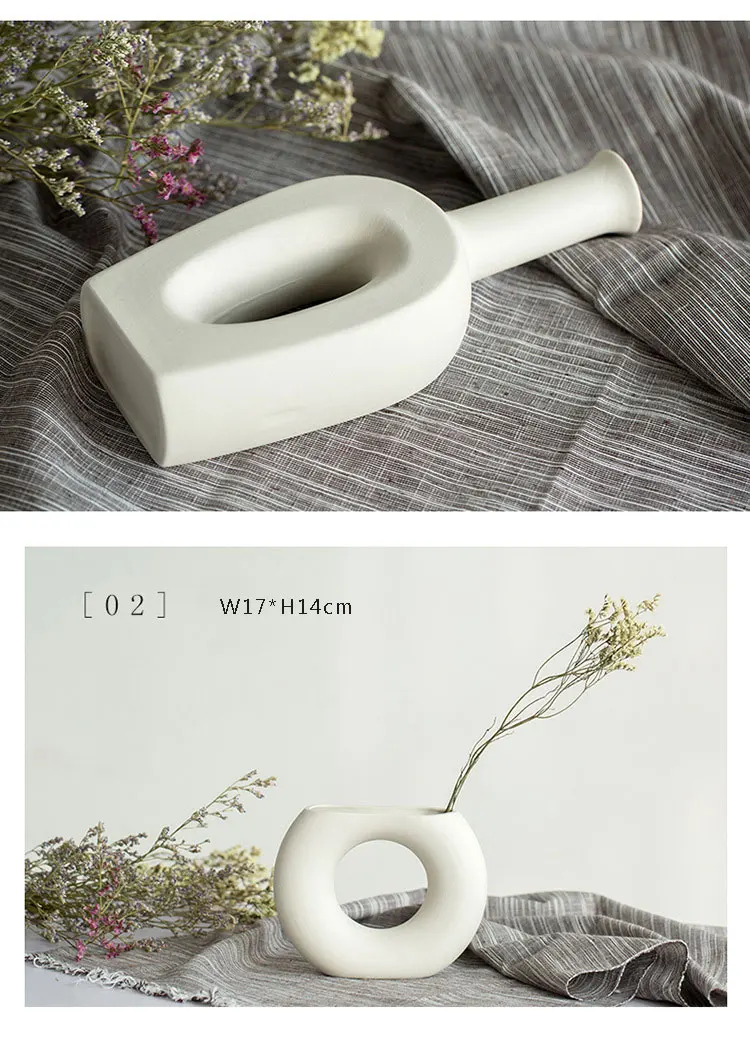 Белая керамическая необычная ваза наполнитель ручной работы художественное керамическое Глиняное украшение для ваз для домашнего студийного стола уникальные подарки на новоселье