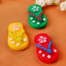 The pet dog toy,pet toy slippers for bite Small Size Pet Dog love Toy Squeak Squeaker Chew Gift Cute multicolor slippers