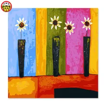 Красивый цветок цветы цвет ful рисовать на холсте Цифровая живопись известные картины Абстрактная живопись цвет гитары