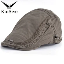 Г. винтажные берет для мужчин Летняя мода плоская шляпа Повседневная козырек кепки модной ретро мужские хлопок крышки кнопки регулируемые