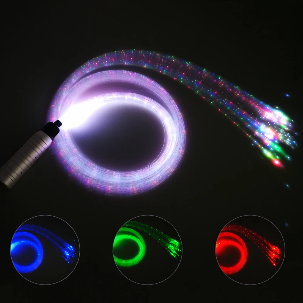 6W RGB волоконно оптический сенсорный светильник 200 шт * 0 75 мм 2 м занавес вспышка