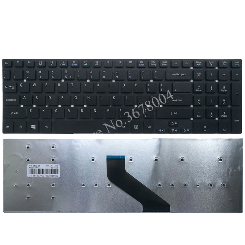US клавиатура для ноутбука Acer Aspire E5-511 E5-511-P9Y3 E5-511G E5-571G E1-511P E5-521G E5-571PG E5-571 ES1-512 ES1-711 |
