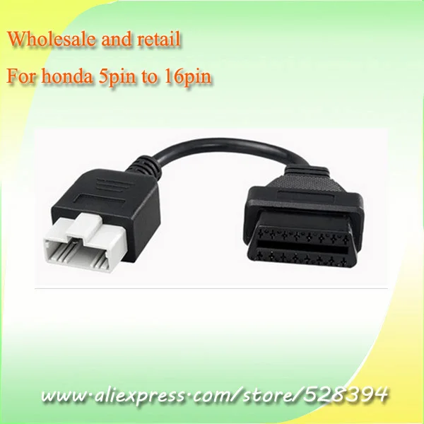 Для Honda 5pin мужской OBD1 адаптер OBD2 OBDII Для Honda 5 pin до 16 pin гнездовой разъем 50 шт