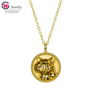 

Fashion 2019 Women Necklaces Pure 925 Silver Women Pendant Jewelry Silver Necklaces Jewellery Statement Gold Color Femininas