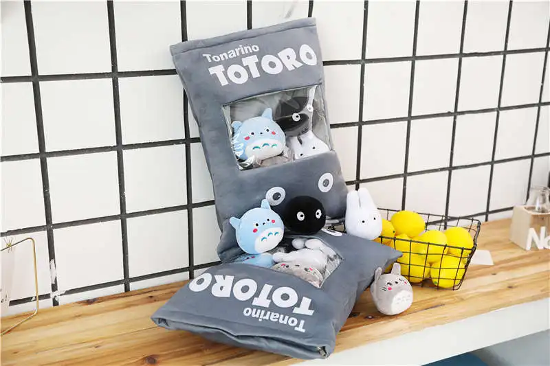 Bolsa de Totoro Grande Pudim Bolsa Totoro Travesseiro Boneca pp Algodão Macio Almofada Simulação Petiscos Inovadores um 8 Pçs 5 pudim saco grande totoro travesseiro boneca pp