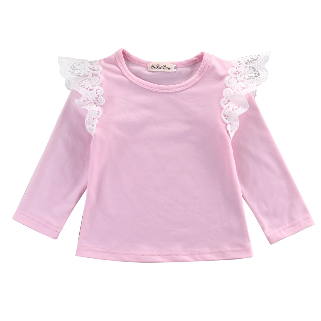 Одежда для новорожденных Ползунки для маленьких девочек, кружевные полосатые футболки с открытыми плечами Топы