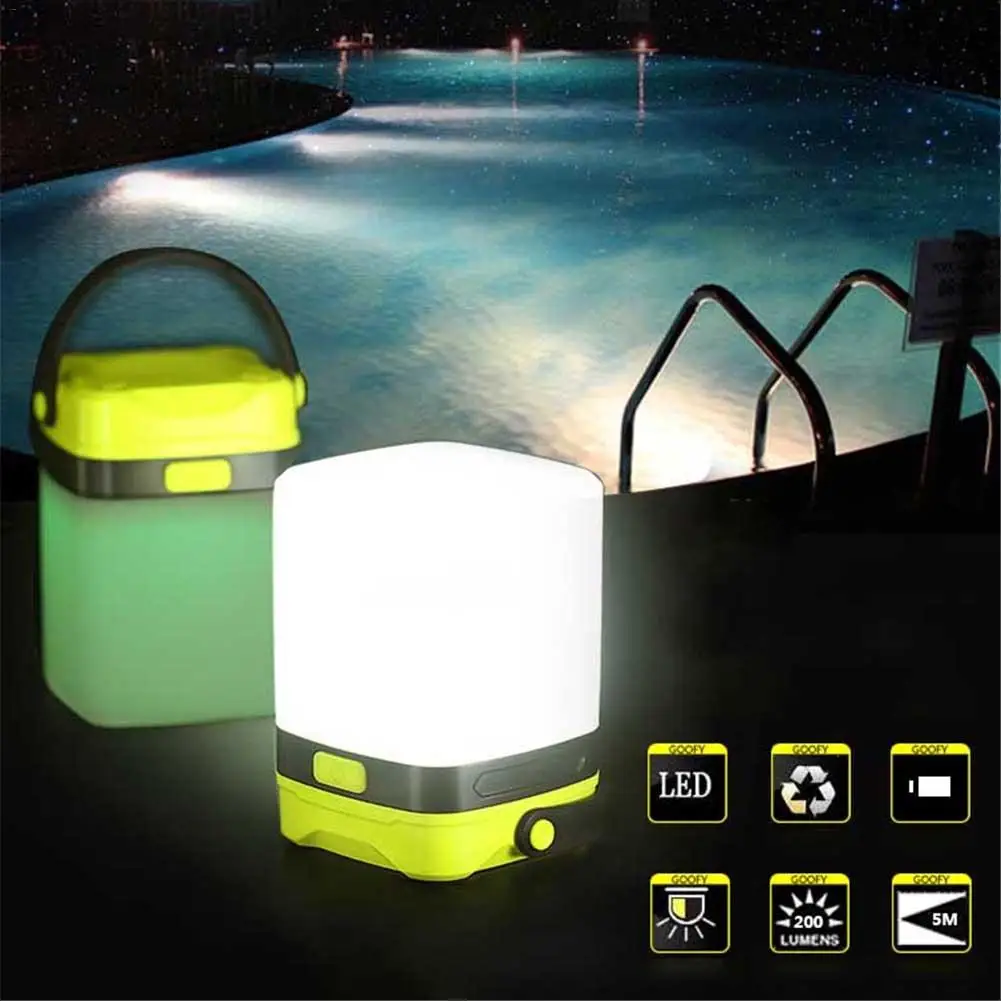 Светодиодная силиконовая лампа для кемпинга, светодиодный светильник для палатки, красочный атмосферный Ночной светильник, лампы 200лм, высокий светильник, Aa батарея(не входит в комплект