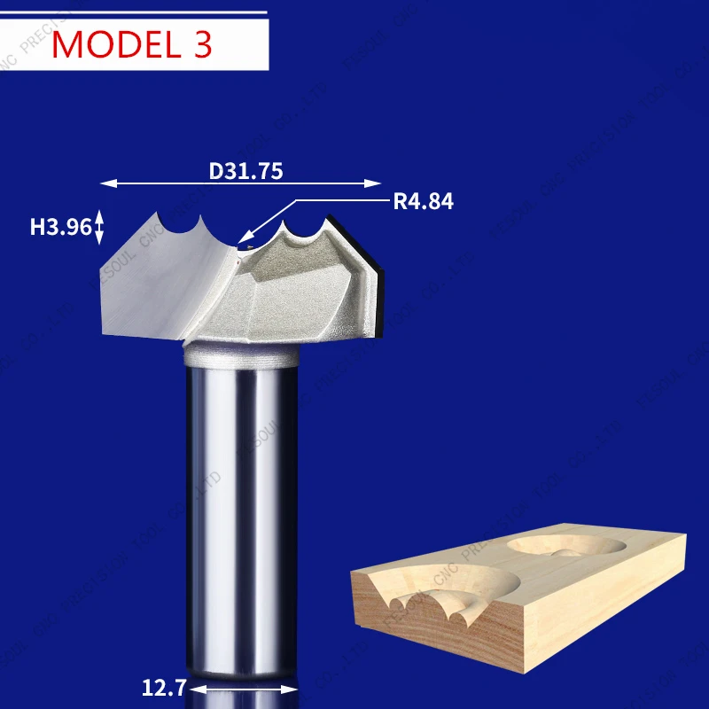 Хвостовик 12.7мм-6 моделей, твердосплавный фрезерный станок с ЧПУ, деревообрабатывающий дверной нож для шкафа, нож для двери кухонного шкафа, нож для шкафа