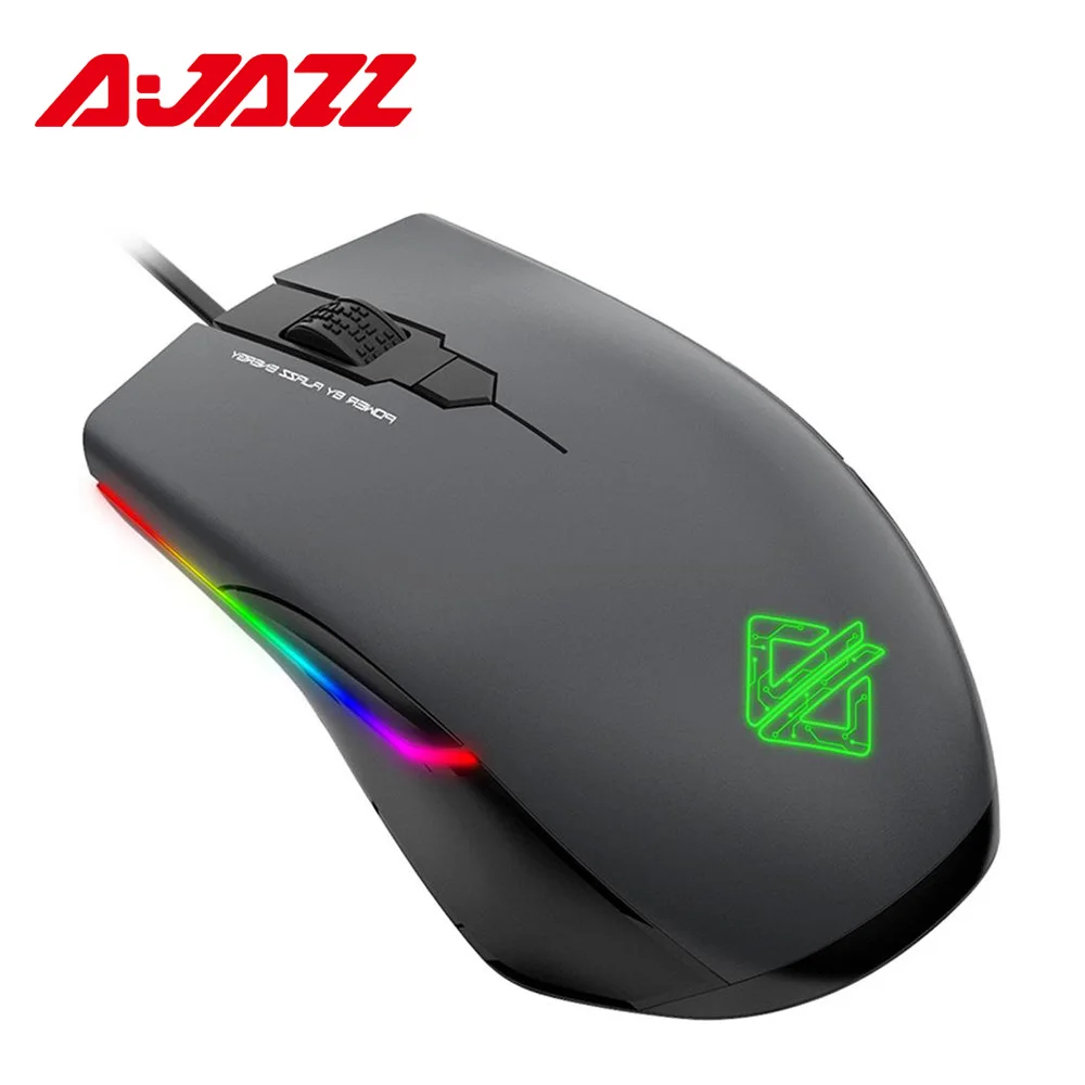 Ajazz AJ903 Проводная игровая мышь 16000 dpi RGB Освещение мыши 32 бит 50 г ускорение настраиваемый макро Программирование ПК геймерская мышь