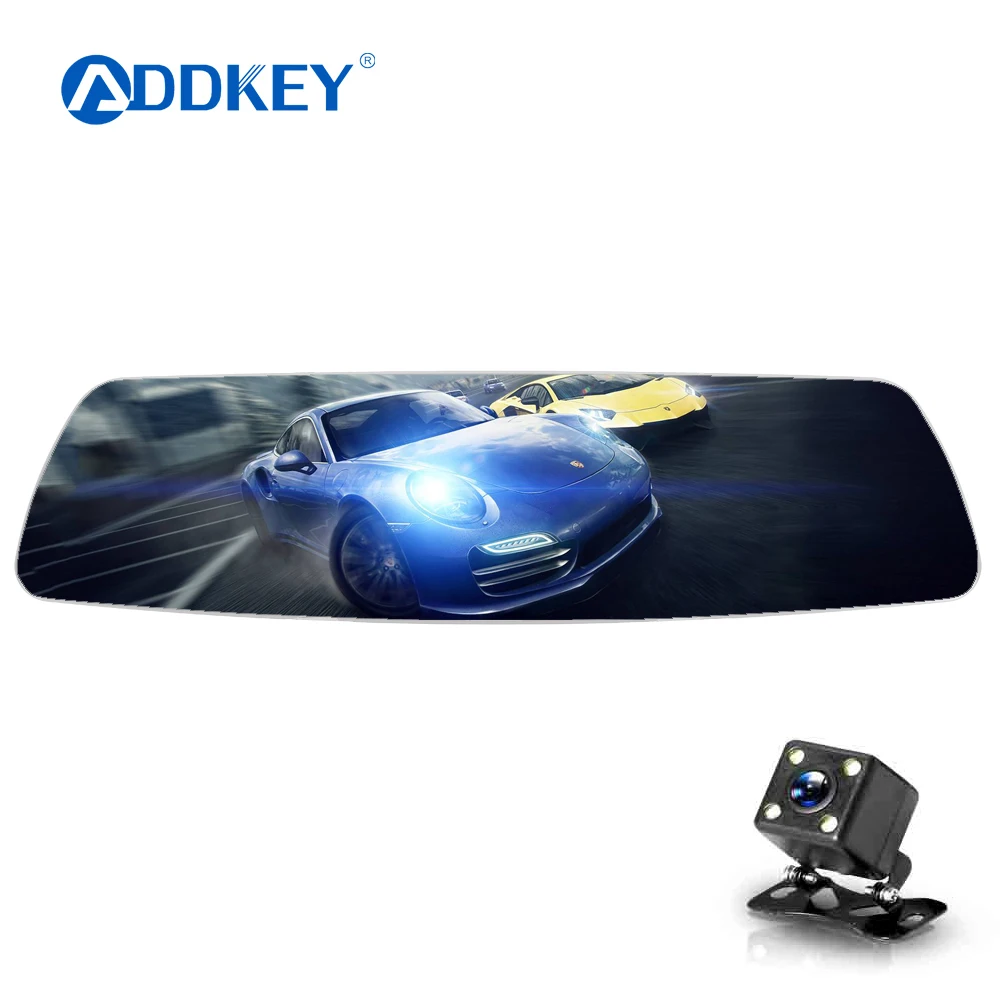 Автомобильный видеорегистратор ADDKEY Full HD 1080P регистратор зеркало заднего вида