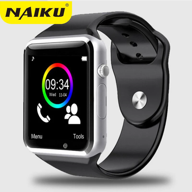 NAIKU завод A1 наручные часы Bluetooth Смарт часы Спорт Шагомер с sim-камерой Smartwatch для Android смартфон Россия