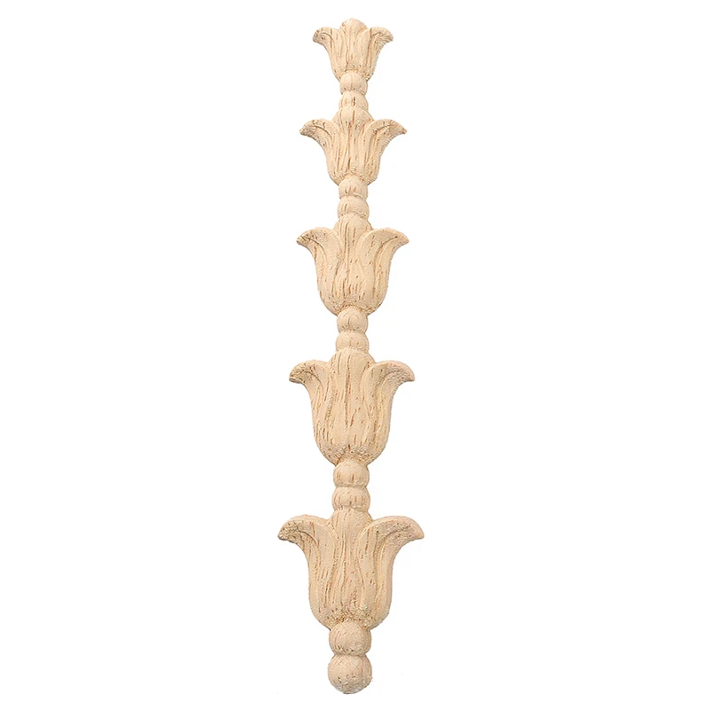 

Simple Vintage Wood Carved Decal Corner Onlay Applique Frame Furniture Wall Unpainted For Home Cabinet Door Decor Craft