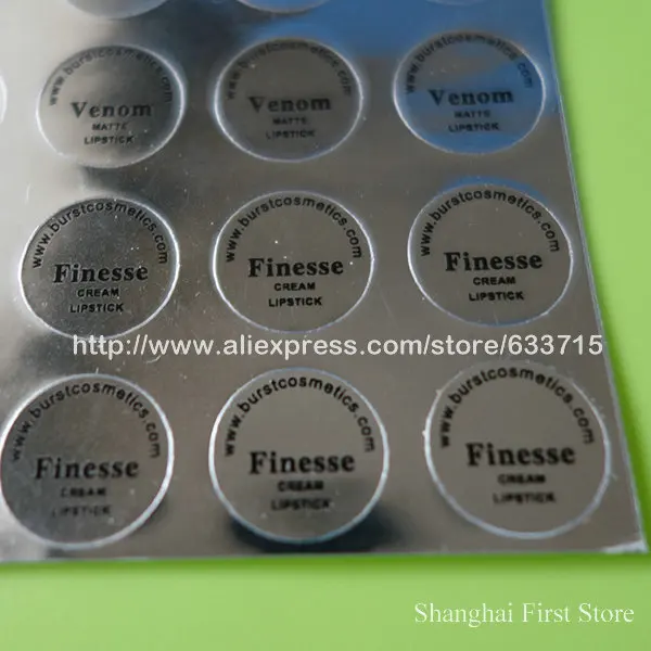 adhesive cosmetic lipstick private label sticker with customized brand name logo