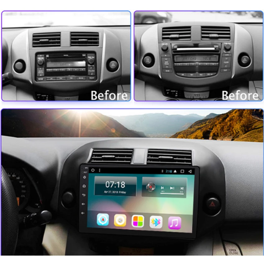 Best Car radio Android multimedia player For Toyota RAV4 2007~2012 Bluetooth Car touch screen GPS Navigation Stereo Audio WIFI 1
