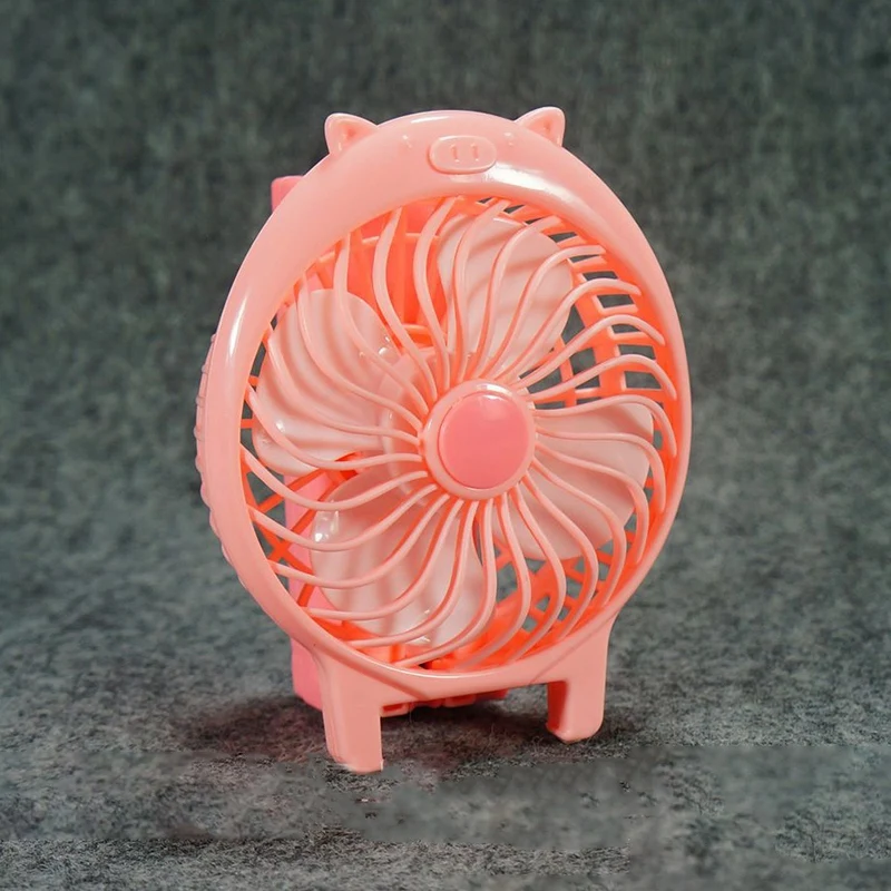 Портативный вентилятор, мини перезаряжаемый вентилятор в форме милой свиньи, Бесшумный большой вентилятор